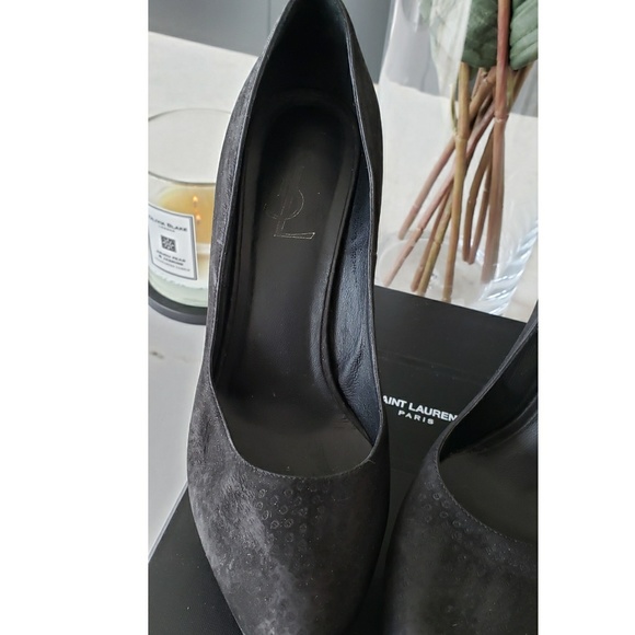 YSL (Saint Laurent) black suede platform heels - Picture 3 of 6